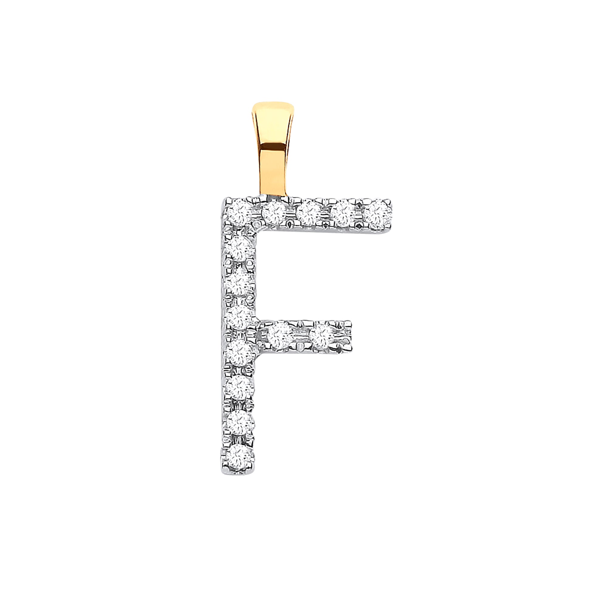 9ct Yellow Gold 0.05ct Diamond Initial Pendant