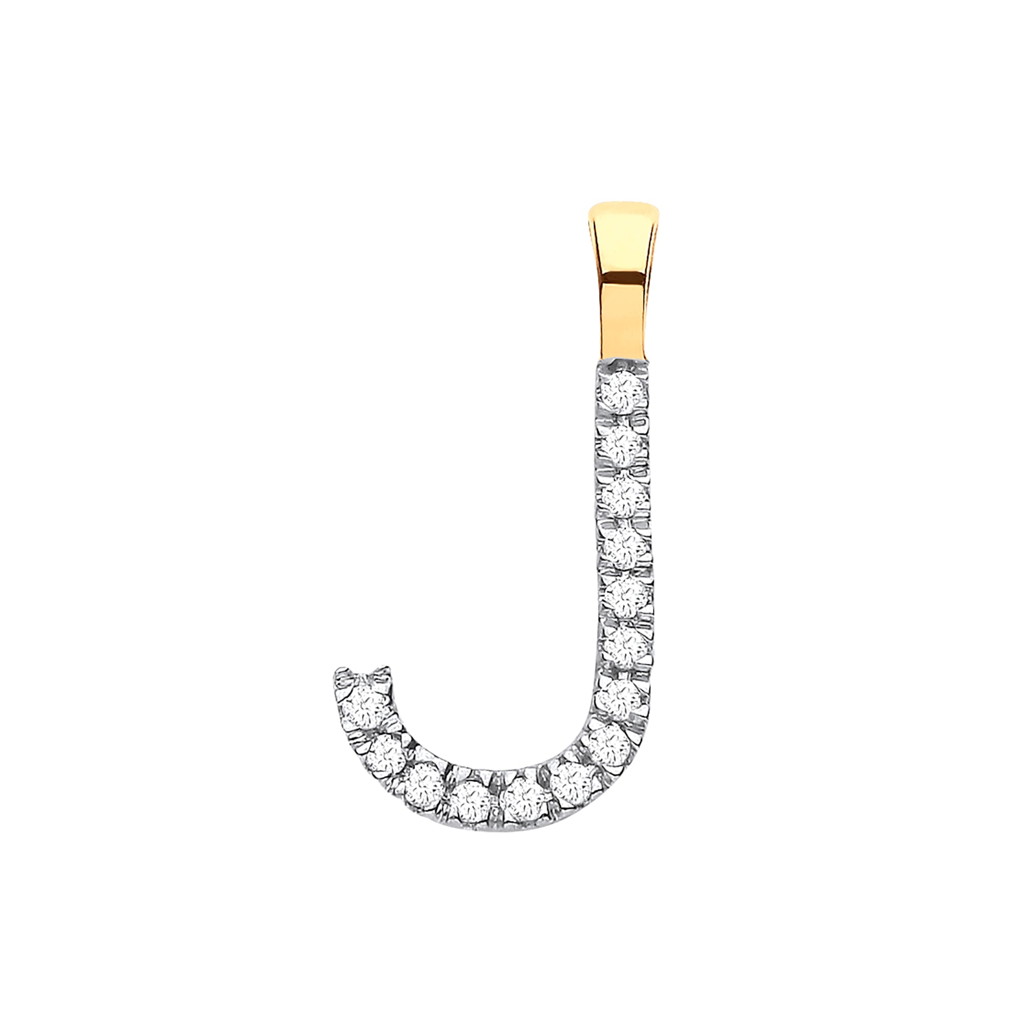 9ct Yellow Gold 0.05ct Diamond Initial Pendant