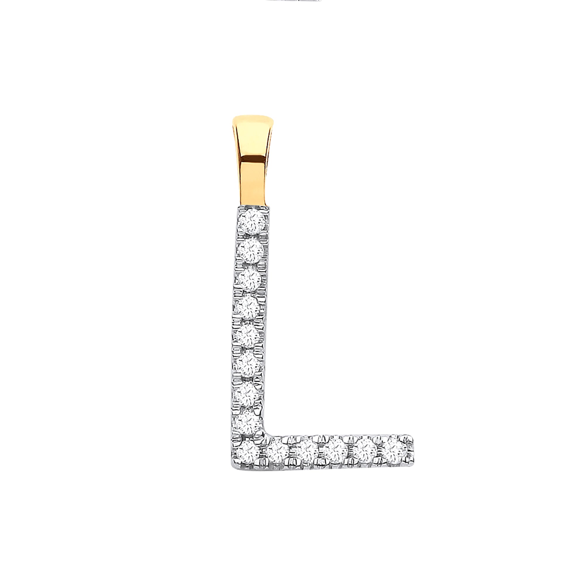 9ct Yellow Gold 0.05ct Diamond Initial Pendant