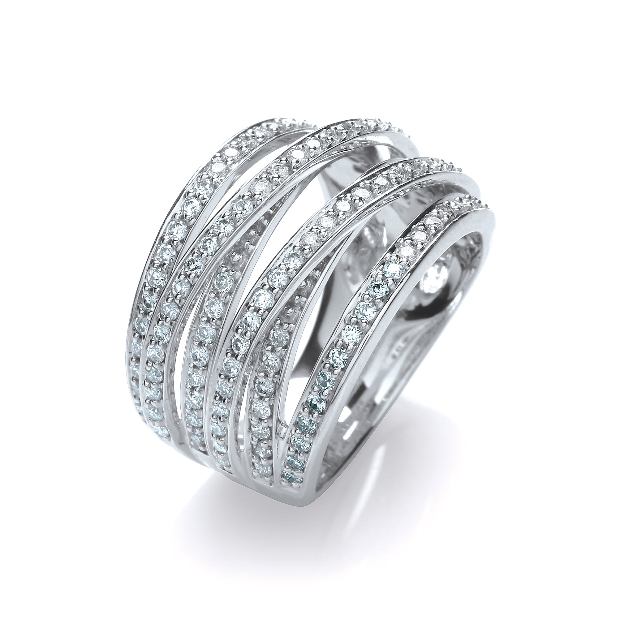 Diamond Ring 18ct White Gold 1.00ct Dress N