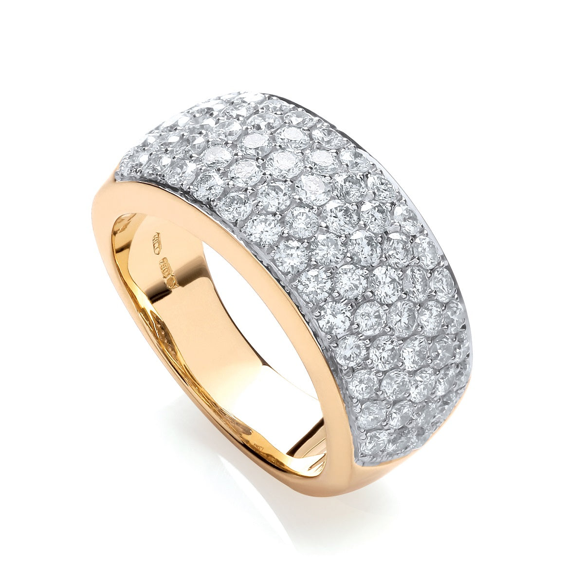 18ct Yellow Gold 1.60ct Diamond Bombay Ring