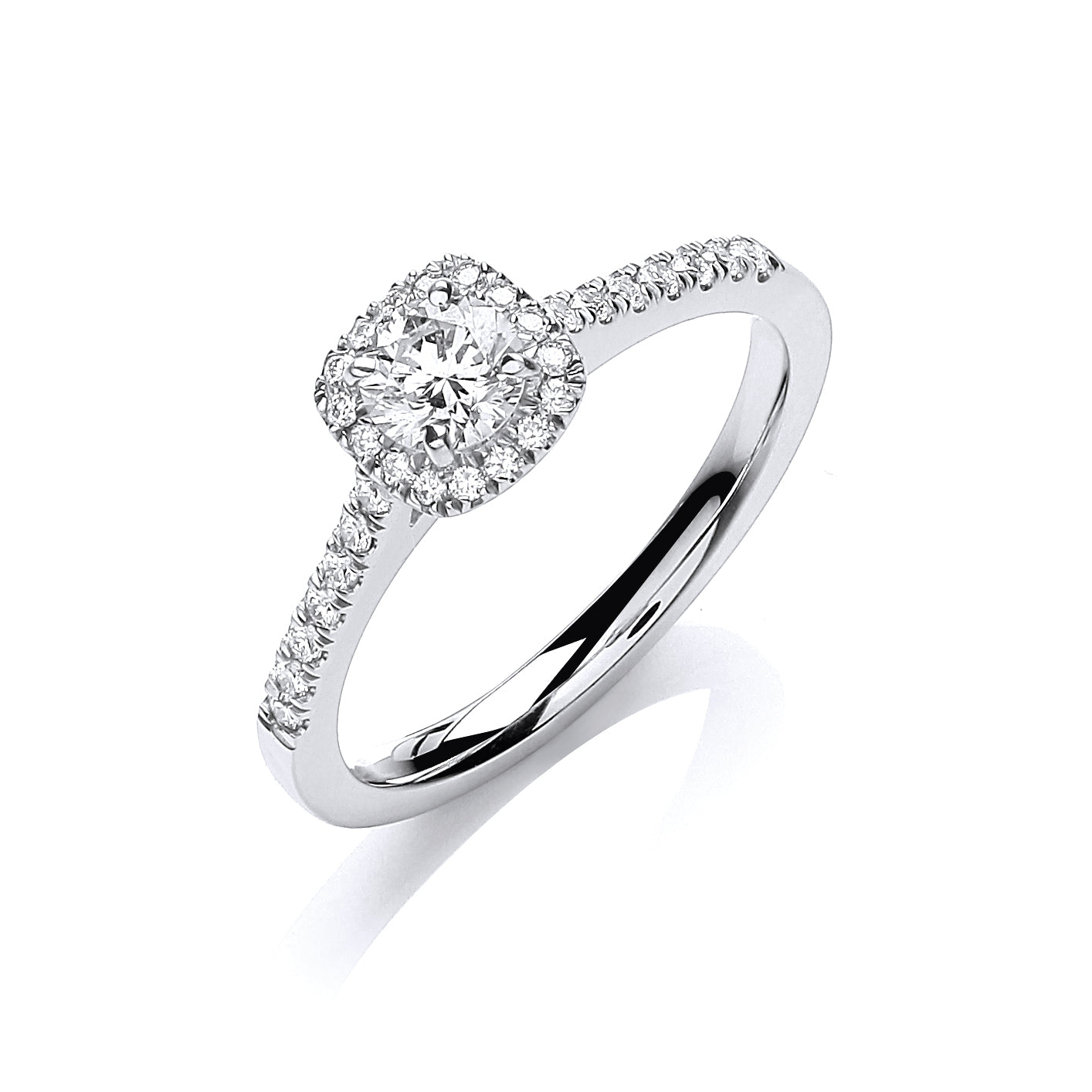 18ct White Gold 0.50ct Certificated Engagement Ring