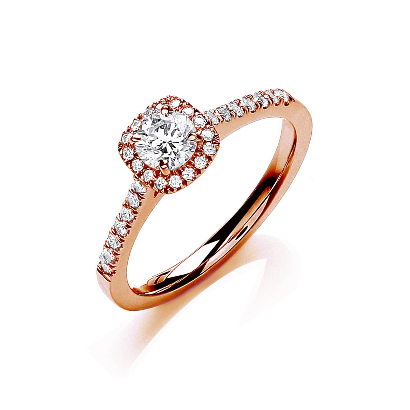 18ct Rose Gold 0.50ct Certificated Engagement Ring