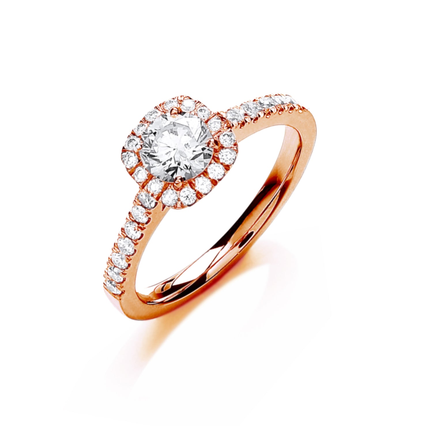 18ct Rose Gold 0.80ct Certificated Engagement Ring