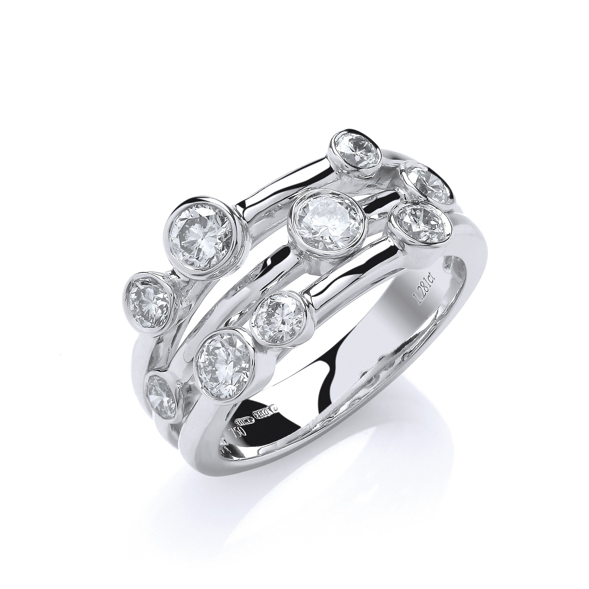18ct White Gold 1.30ct Diamond Dress Ring