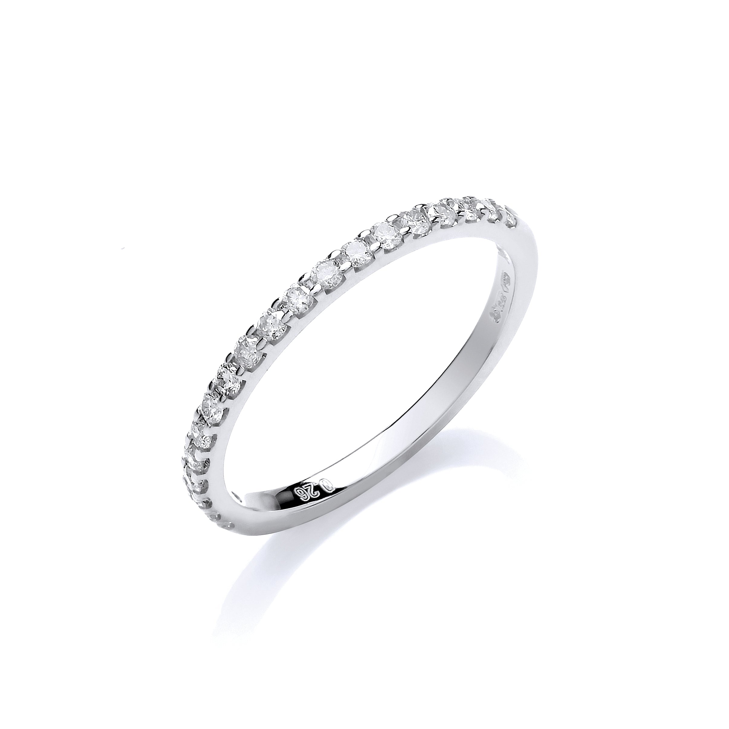 9ct White Gold 0.27ct Diamond Half Eternity Ring