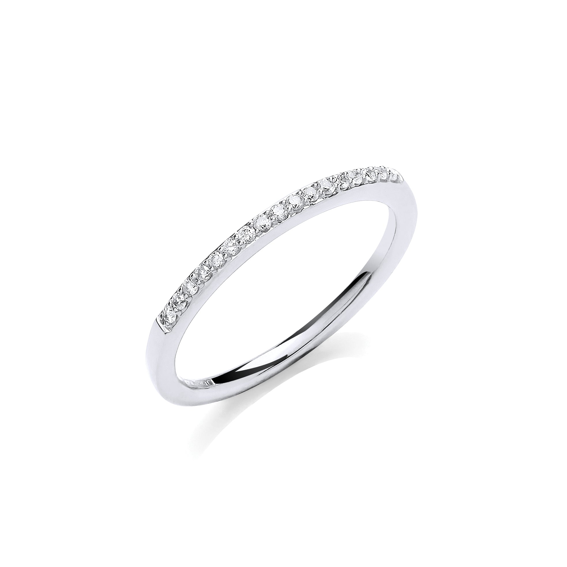 9ct White Gold 0.10ct Diamond Eternity Ring