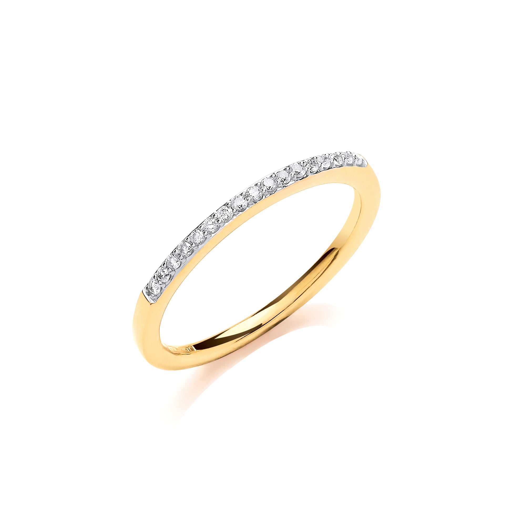 9ct Yellow Gold 0.10ct Diamond Eternity Ring