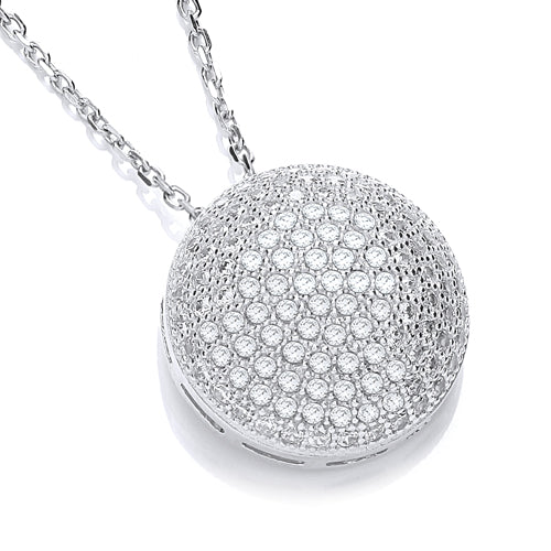925 Sterling Silver Micro Pave' Fancy Pendant Cz with 18" Chain J-Jaz