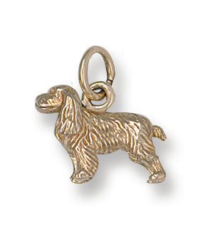 9ct Yellow Gold Cocker Spaniel Pendant