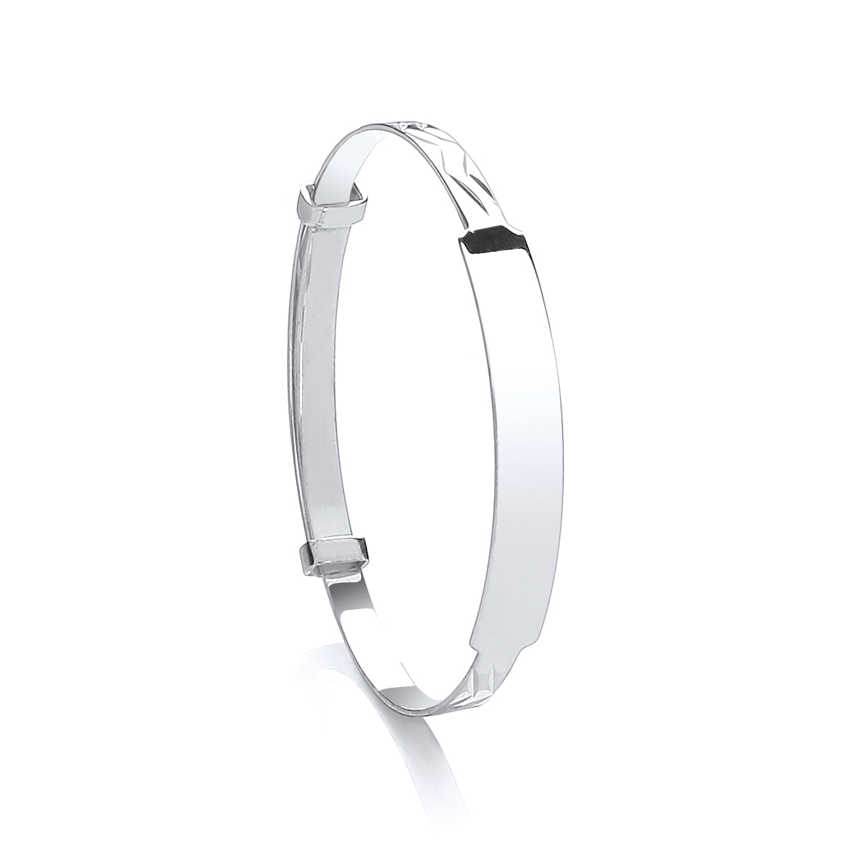 925 Sterling Silver Baby Expandable ID Bangle
