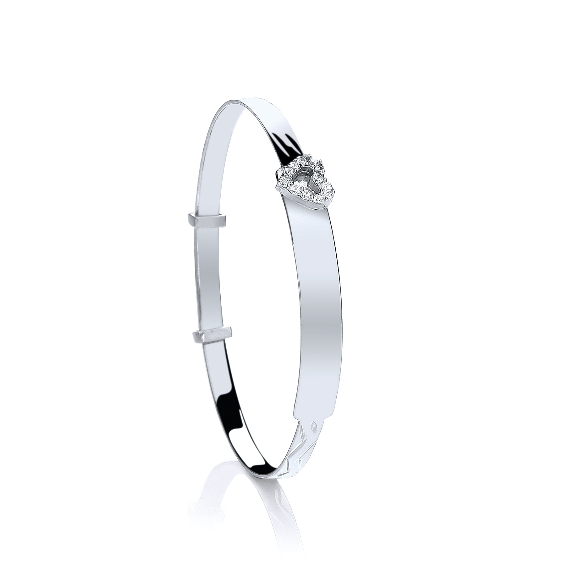 925 Sterling Silver Baby Cz Bangle