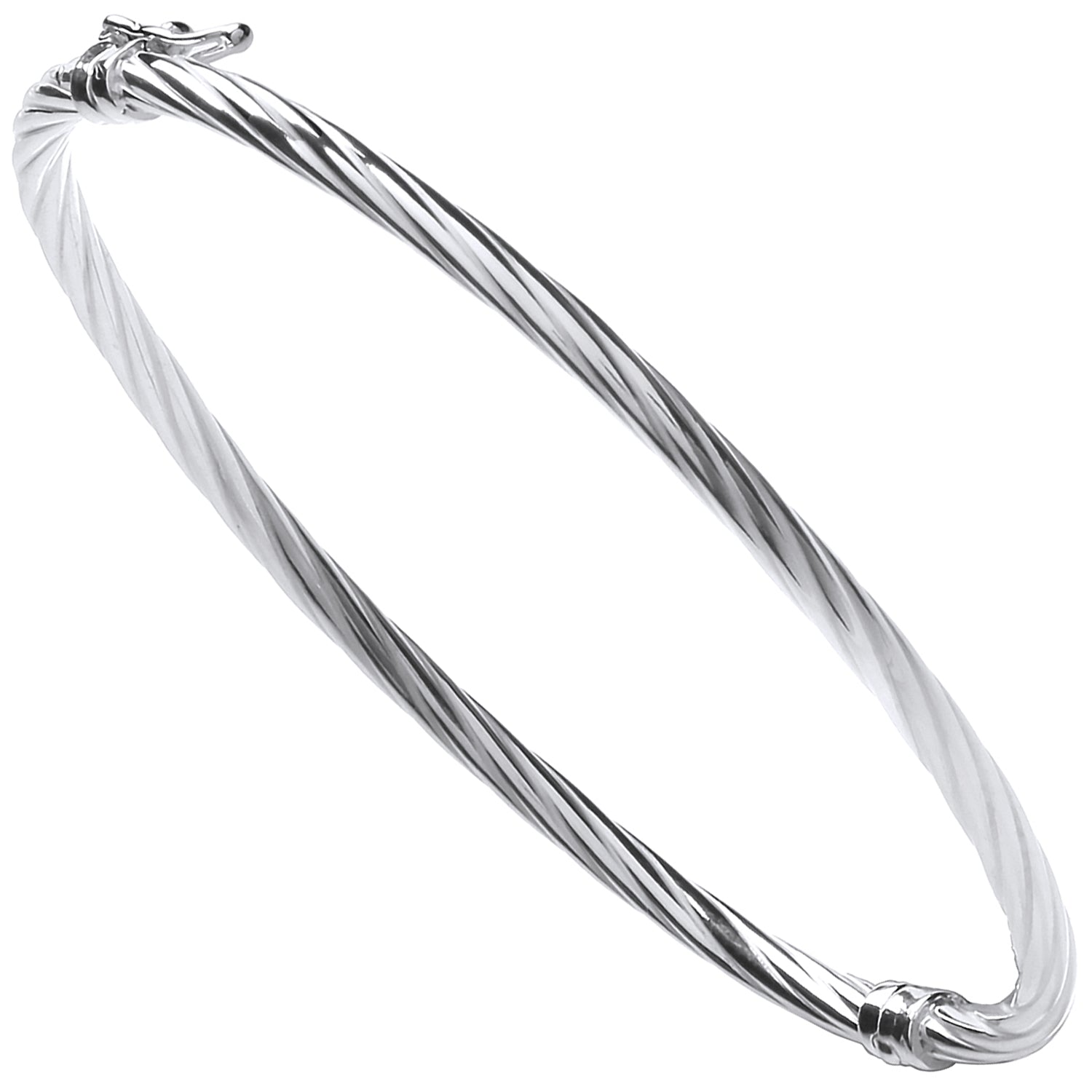 925 Sterling Silver Twisted Bangle