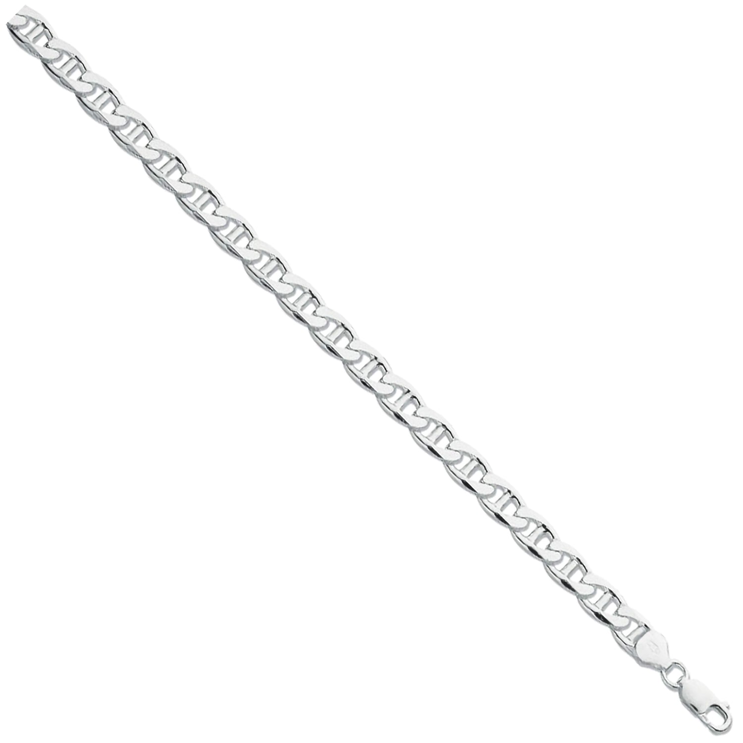 925 Sterling Silver Anchor Gents 8" Bracelet