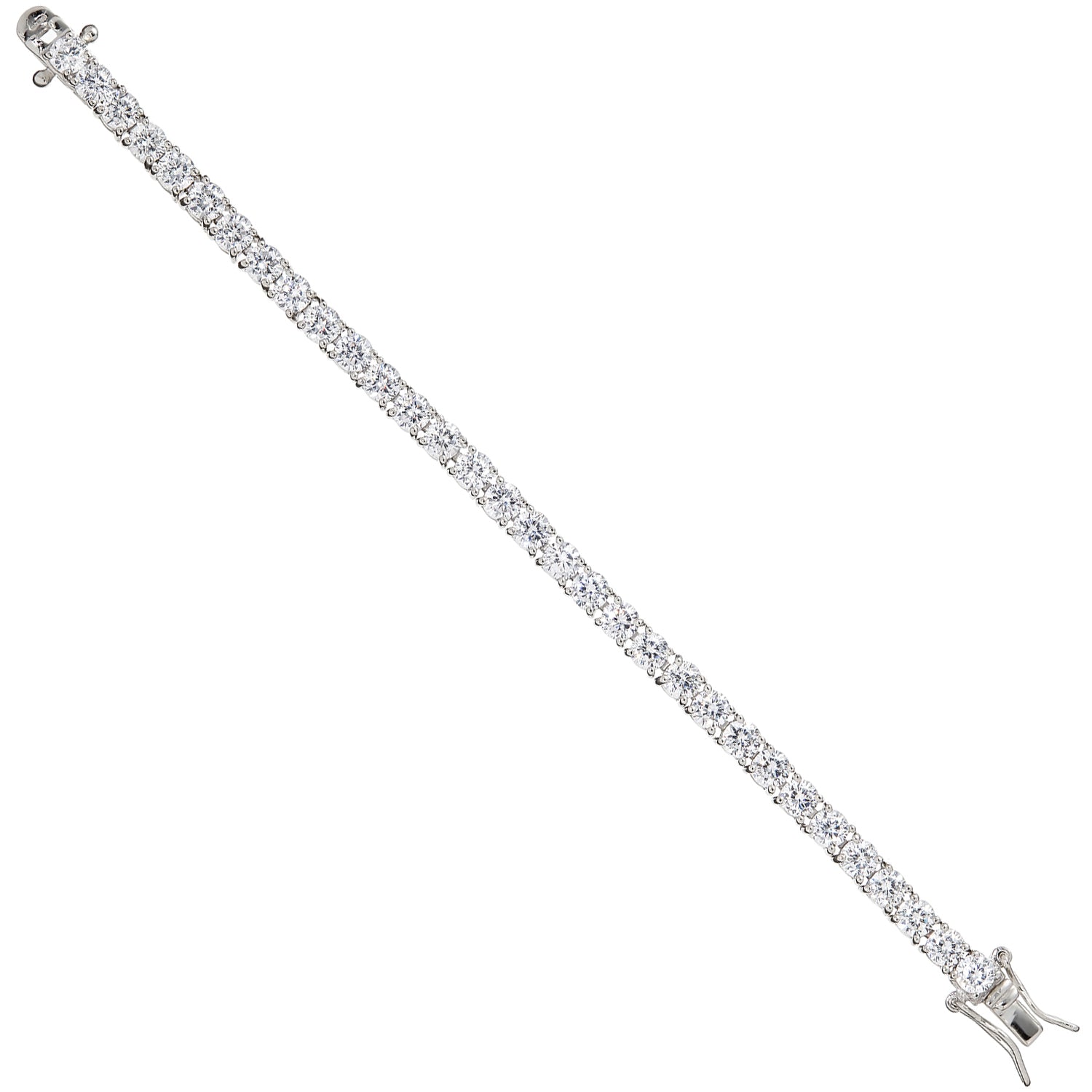 925 Sterling Silver Cz Tennis Childs Bracelet