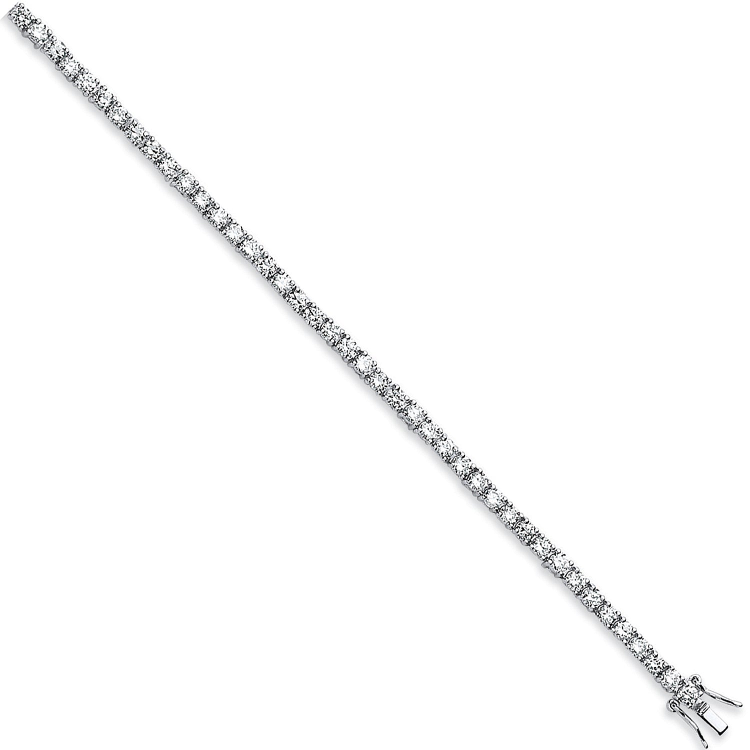 925 Sterling Silver Cz Tennis Childs Bracelet