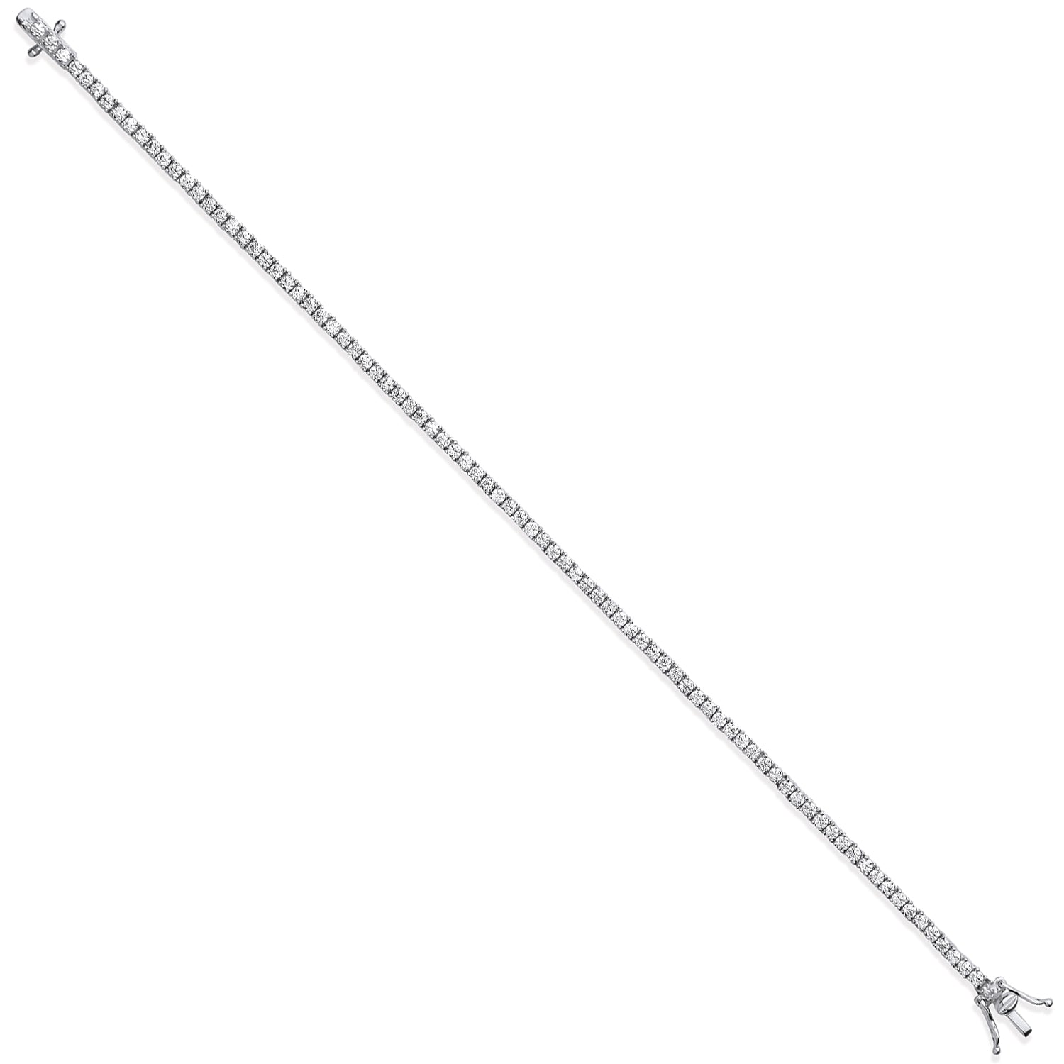 925 Sterling Silver Cubic Zirconia Tennis Bracelet