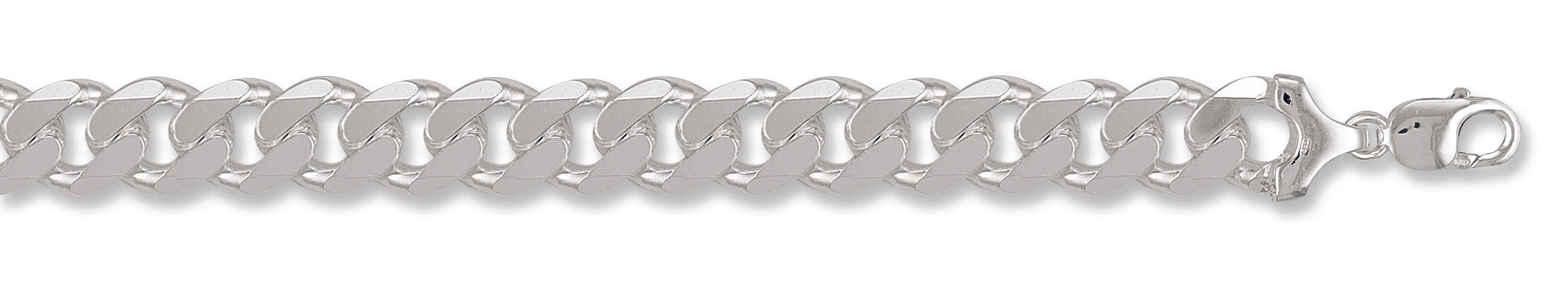925 Sterling Silver 14.7mm Curb Chain / Bracelet
