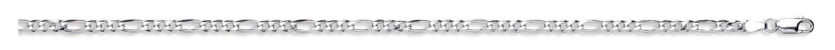 925 Sterling Silver Figaro 4mm Chain / Bracelet