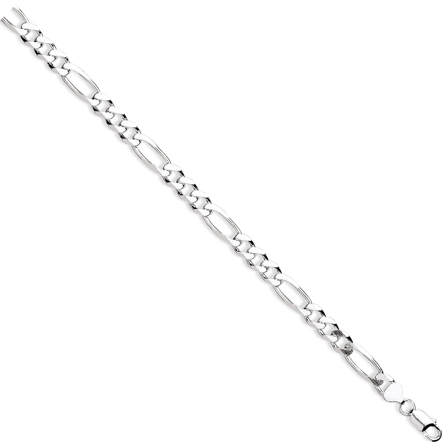 925 Sterling Silver 8.6mm Figaro Chains / Gents Bracelet