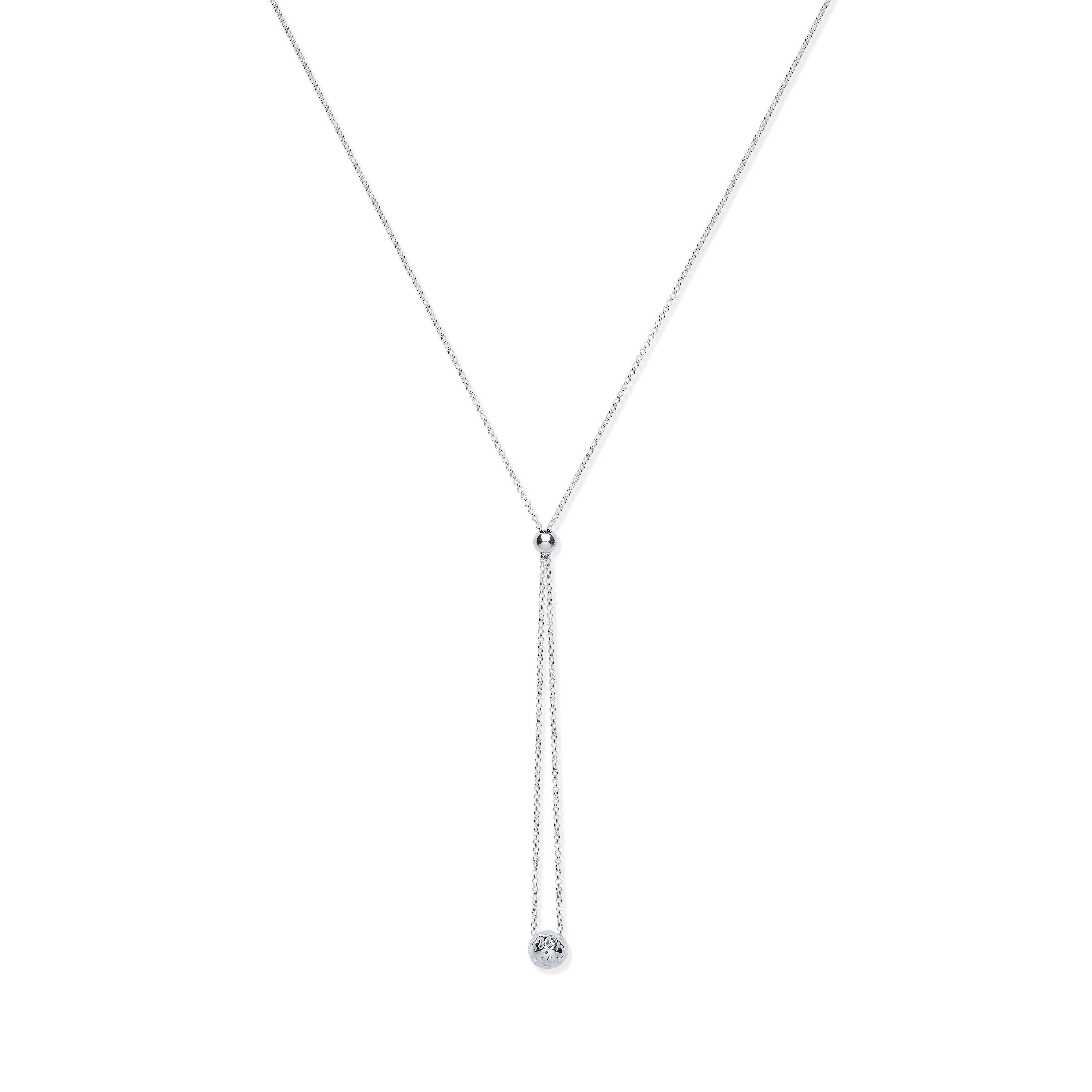 925 Sterling Silver Wrap-Around Adjustable 34" Necklace