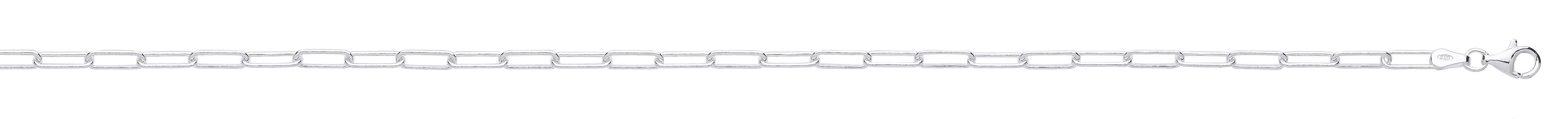 925 Sterling Silver 3mm Paper Clip Link Chain