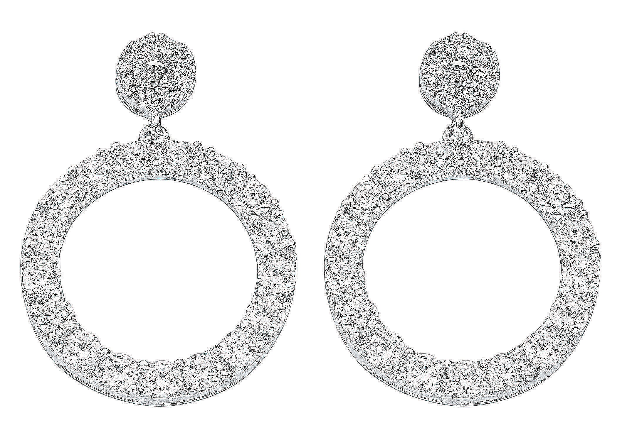 925 Sterling Silver Circle of Life Drop Earrings