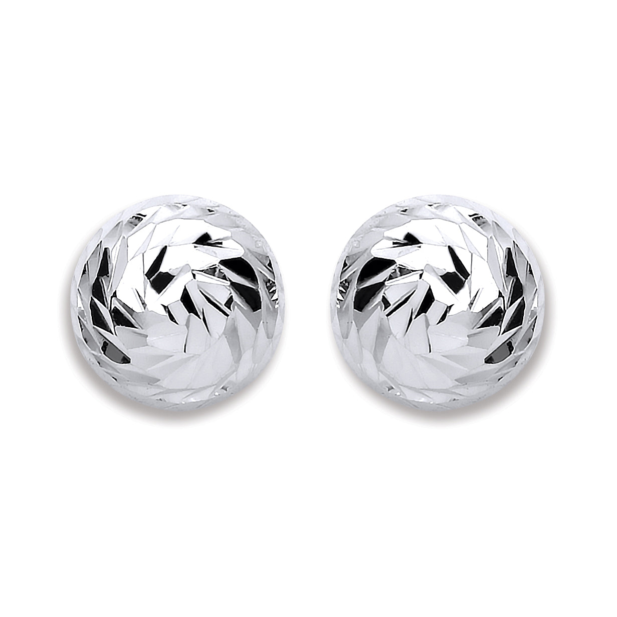 925 Sterling Silver Disco Half Ball Earrings