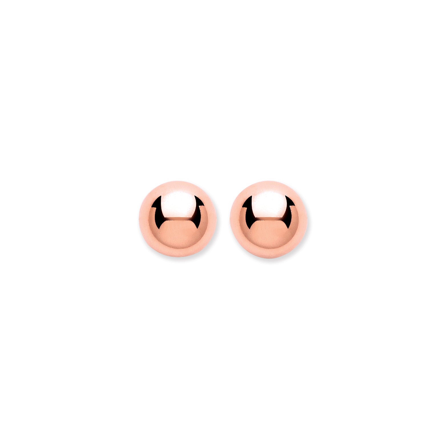9ct Rose Gold 6mm Ball Studs