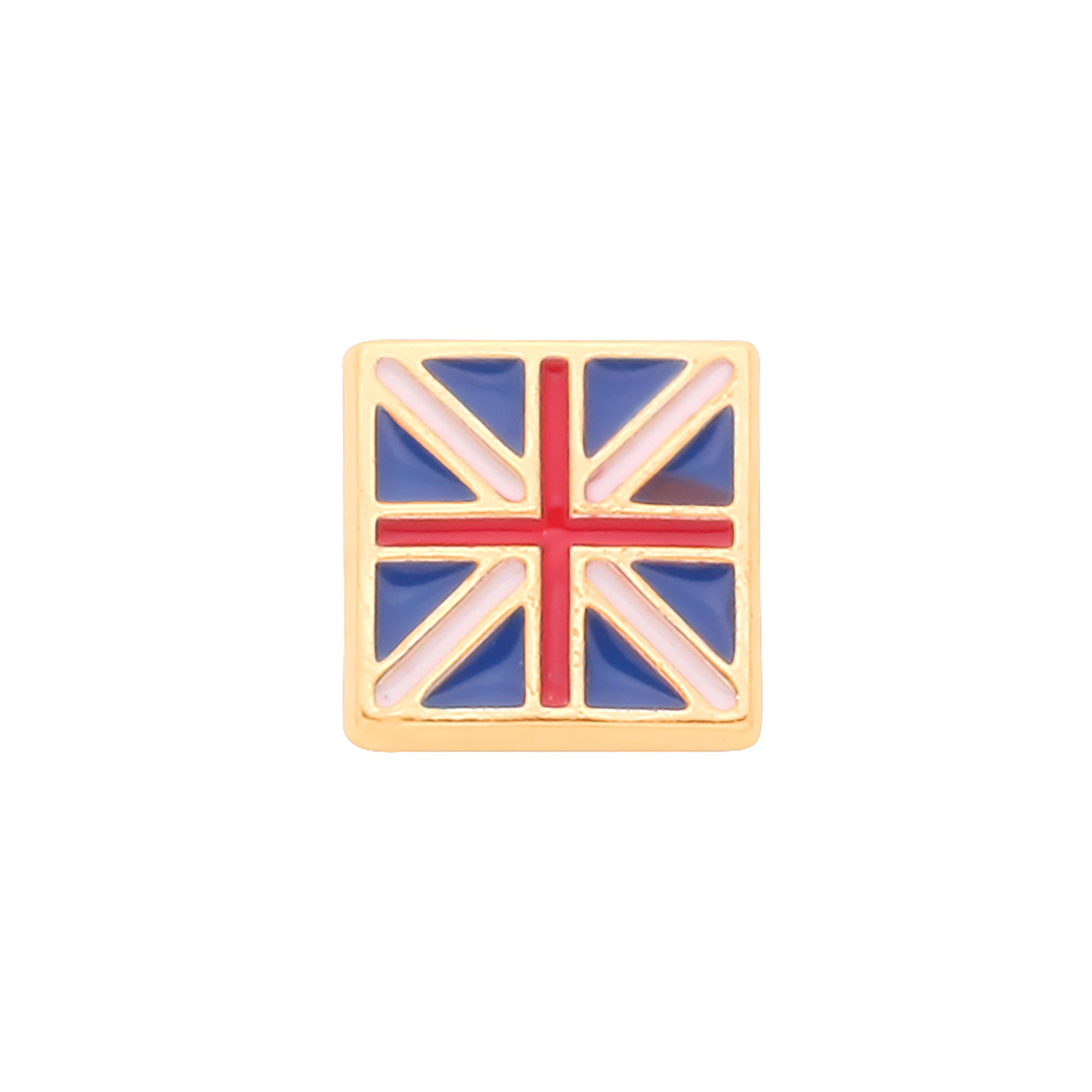 9ct Yellow Gold Union Jack Single Stud for Men