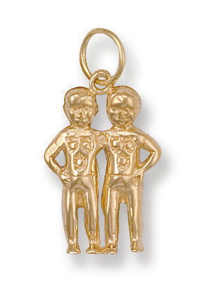 9ct Yellow Gold Gemini Zodiac Pendant
