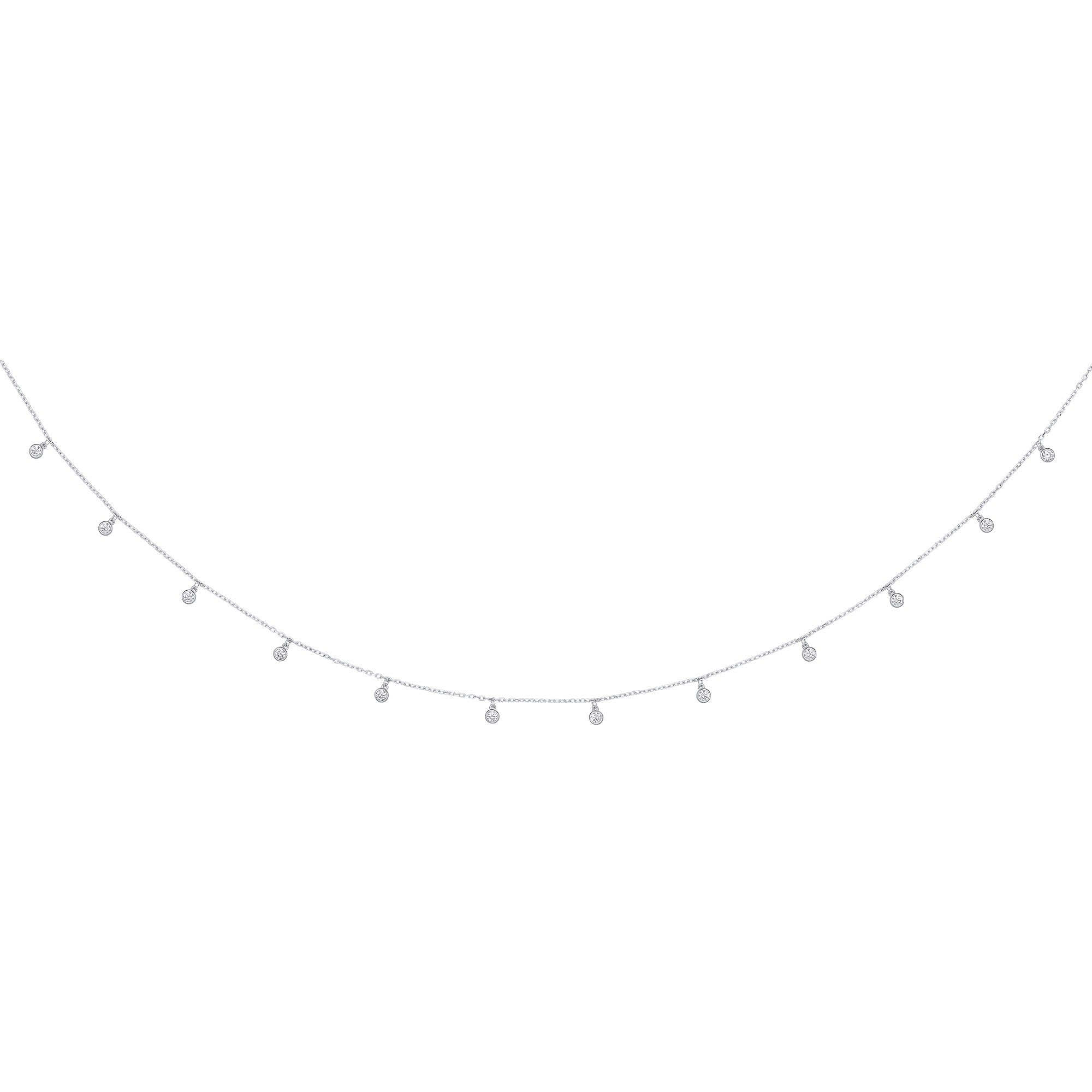 9ct Yellow & White Gold Cubic Zirconia's by the Yard Bracelet & Necklace