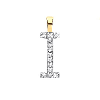 9ct Yellow Gold 0.05ct Diamond Initial Pendant