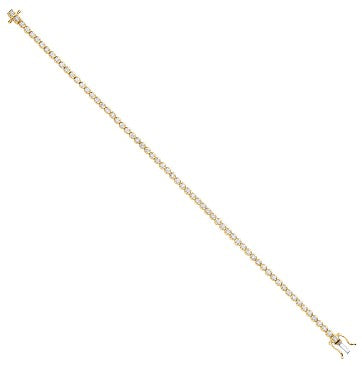 18ct Yellow Gold 2.00ct Diamond Tennis Bracelet