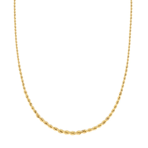 9ct Yellow Gold Graduated Rope 18" Necklace
