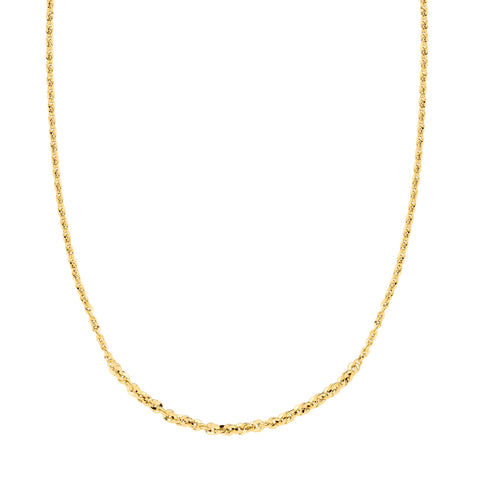 9ct Yellow Gold Graduated Loose Rope 18" Necklace