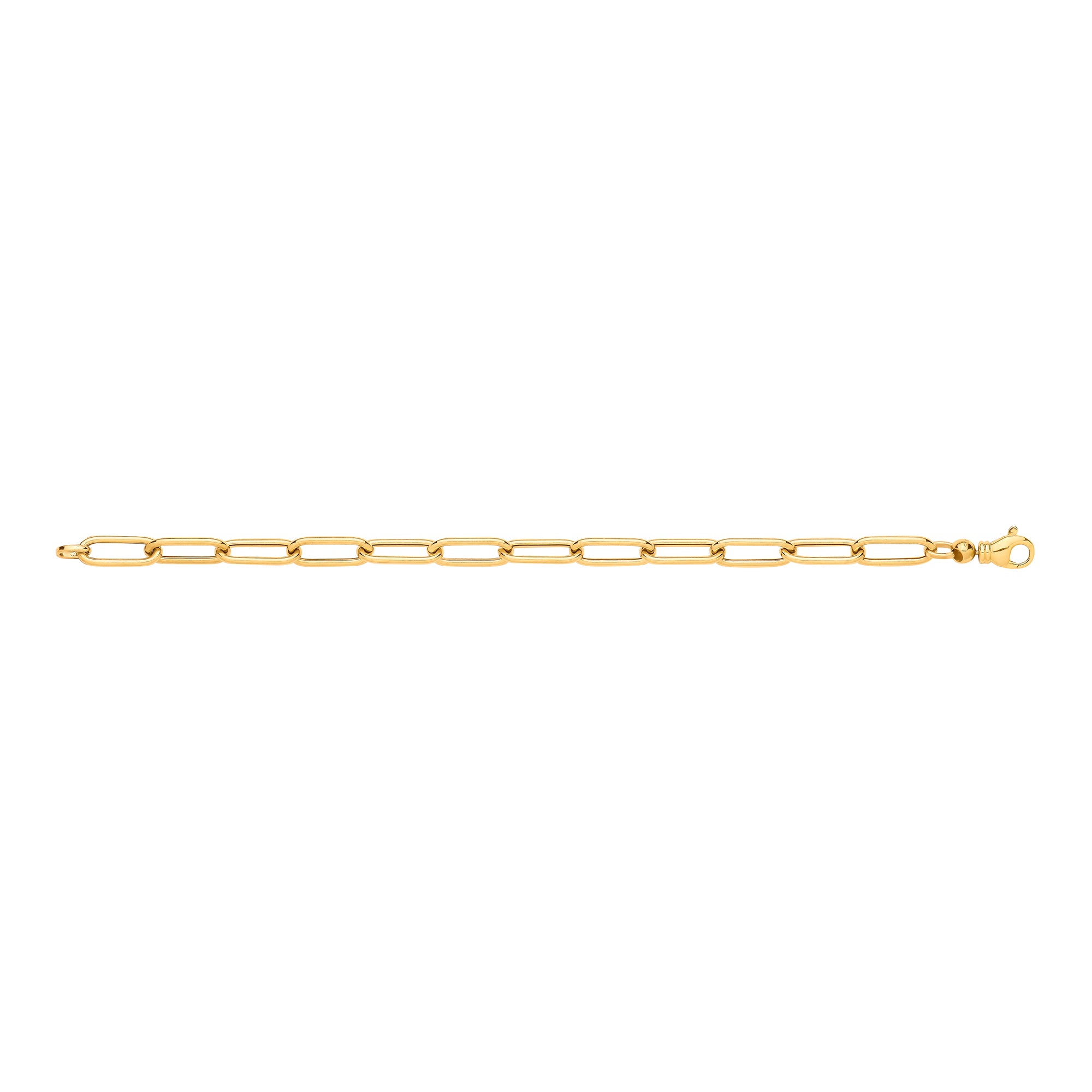 9ct Yellow Gold Big Paper Clip Hollow Necklace / Bracelet