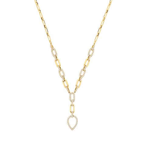 18ct Yellow Gold Pear Shaped Drop Necklace 1.30ctw
