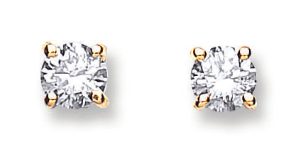 18ct Yellow Gold 0.60ctw Claw Set Diamond Stud Earrings