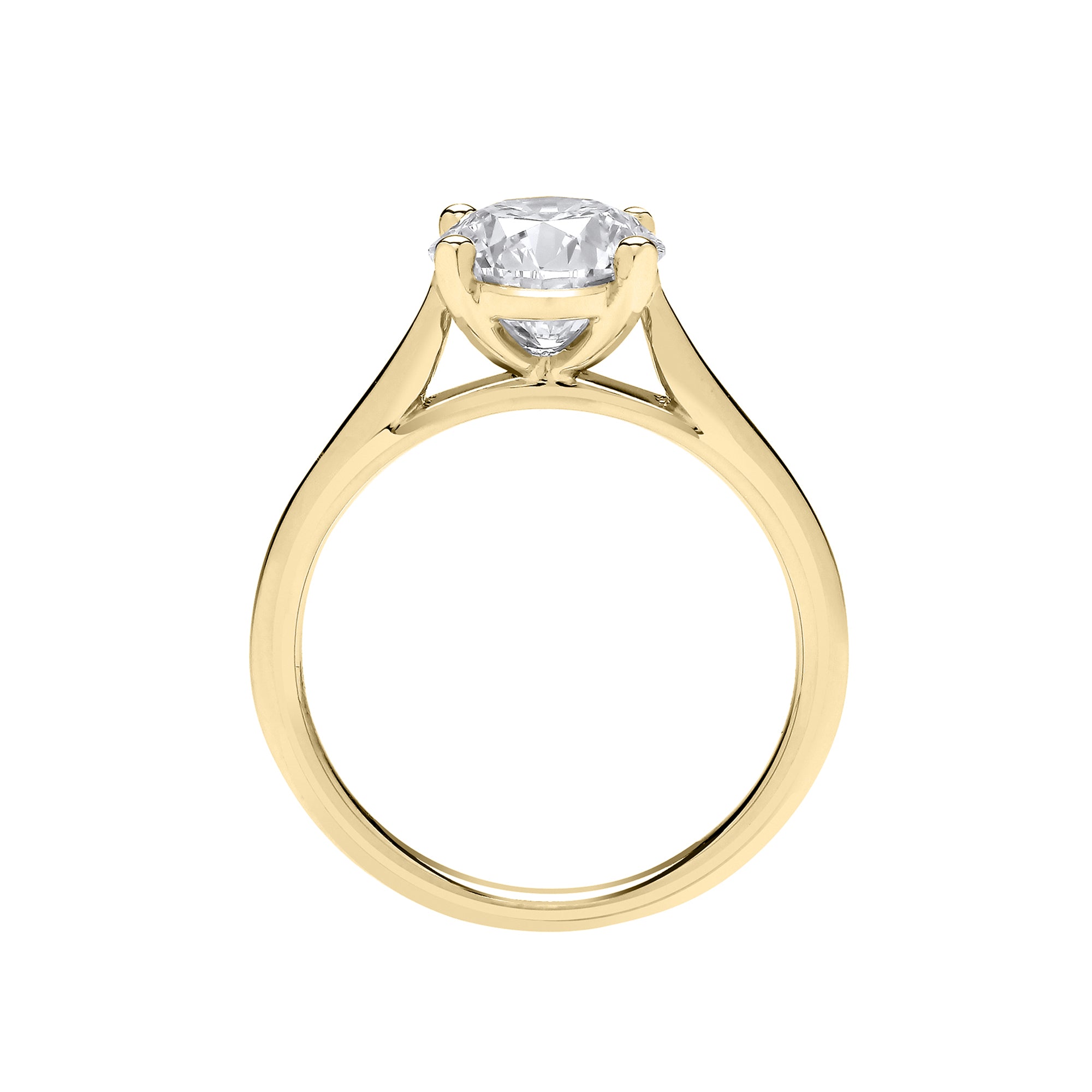 18ct Yellow Gold 3.00ct Solitaire Lab Grown Diamond Ring IGI Certified