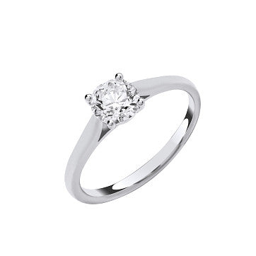 9ct White Gold 1.00ct Solitaire Lab Grow Diamond Ring IGI Certified