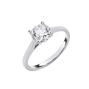 9ct White Gold 2.00ct Solitaire Lab Grow Diamond Ring IGI Certified