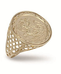9ct Yellow Gold (Half) Coin Ring