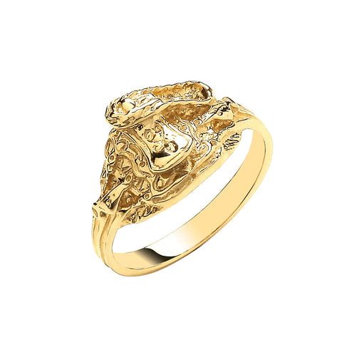 9ct Yellow Gold Saddle Baby Ring
