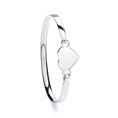 925 Sterling Silver Maiden Heart Bangle
