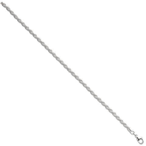 925 Sterling Silver 3.5mm Rope Chain
