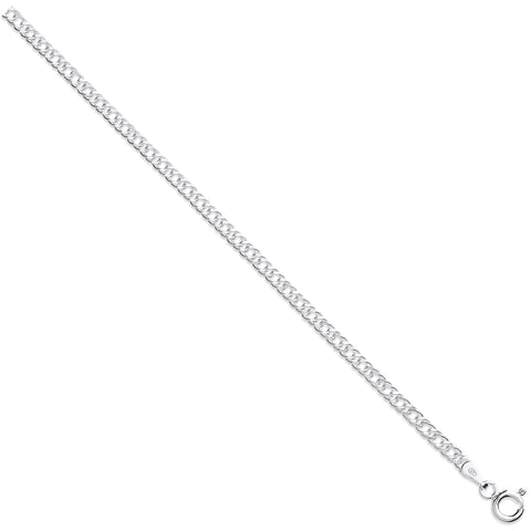 925 Sterling Silver Double Link 4.0mm Curb Chain