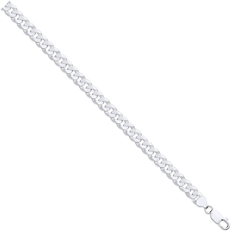 925 Sterling Silver Economy Flat 8.4mm Curb Chain