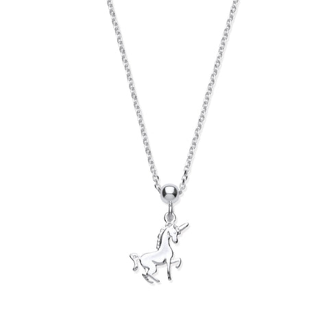 925 Sterling Silver Unicorn 17" Necklace
