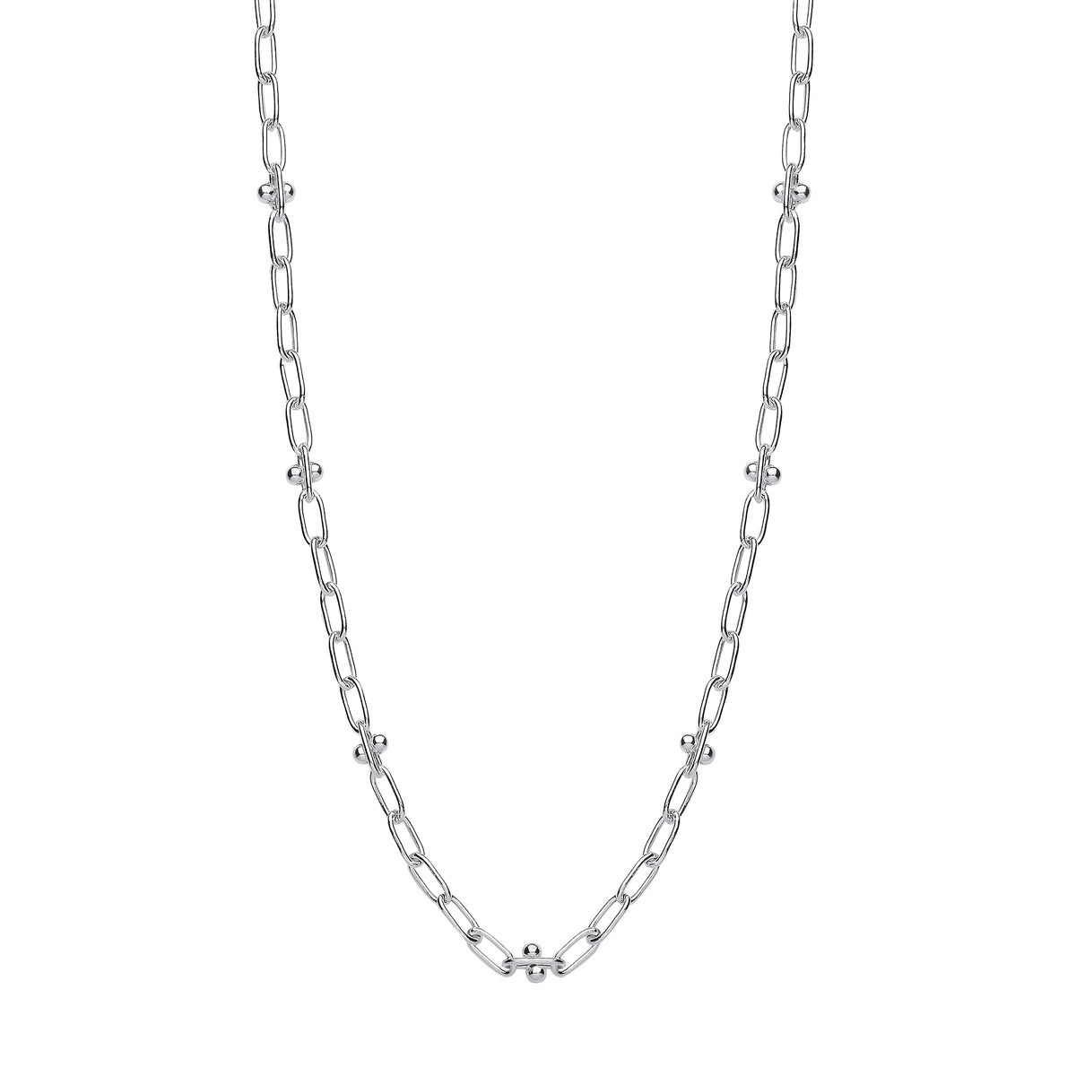 925 Sterling Silver Fancy Link Necklace